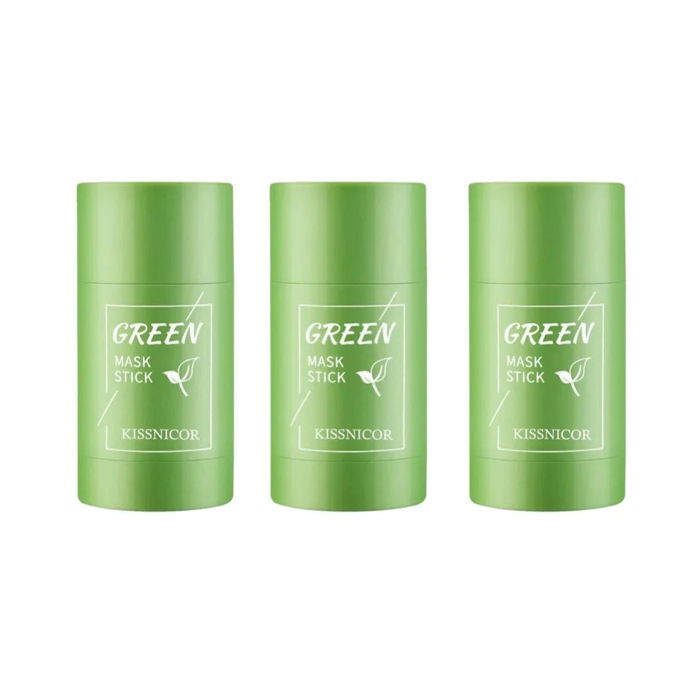 Face Clean Mask Green Tea Cleansing Stick Mask Shrink Pores Deep Blackhead Remover Facial Cleansing Moisturizing Mask 40G