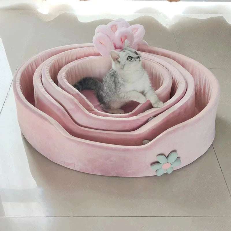 Detachable Pet Bed Pet Bed Detachable Washable Dog Sleeping Bed Soft Comfortable Warm Cat Bed for Four Seasons Soft Pet Bed