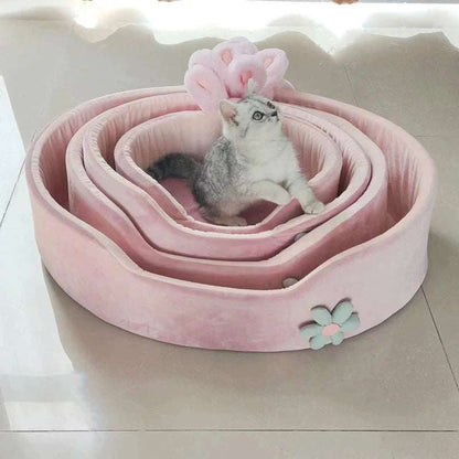 Detachable Pet Bed Pet Bed Detachable Washable Dog Sleeping Bed Soft Comfortable Warm Cat Bed for Four Seasons Soft Pet Bed
