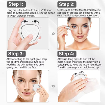 EMS Face Lifting Machine Facial Massager Microcurrent Roller Skin Tightening Rejuvenation Beauty Charging Facial anti Wrinkle