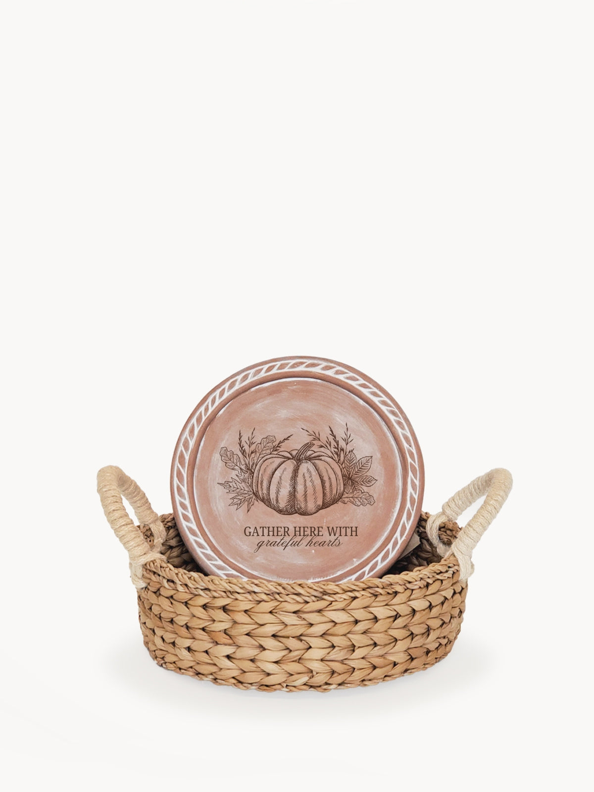 Bread Warmer & Basket - Pumpkin Round-0