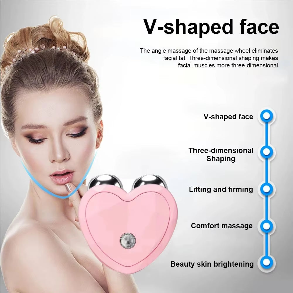 Facial Massager Microcurrent Face Lifting Machine Roller Skin Tightening Rejuvenation Beauty Charging Facial anti Wrinkle