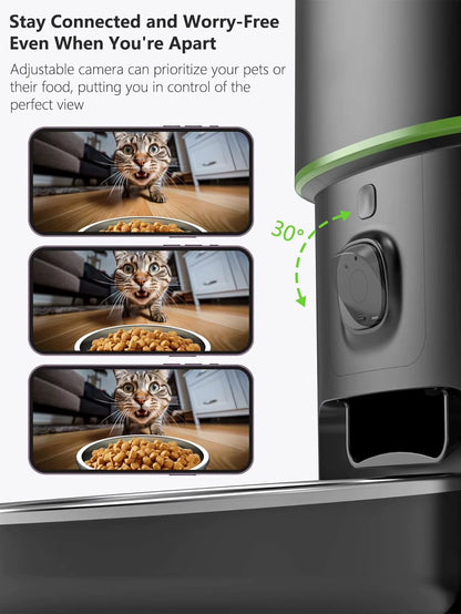 Automatic Cat Feeder Camera Pet Smart Cat Food Kibble Dispenser 2.4G/5Gwifi Tuya APP Control Auto Feeder for Cat Dog Accessories