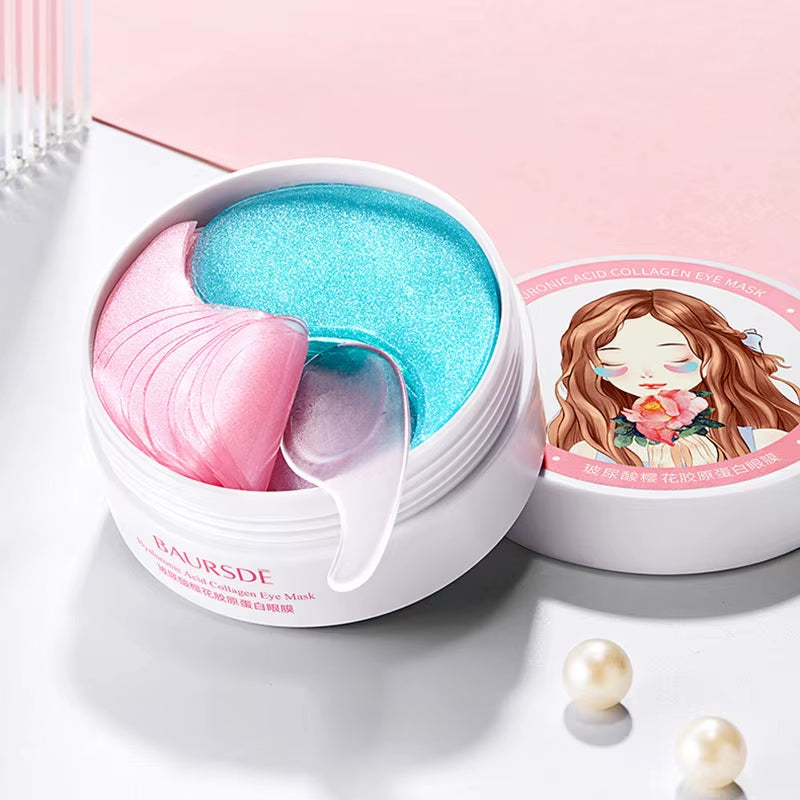 60Pcs Gold Crystal Collagen Eye Mask Beauty Moisturizing Firming anti Dark Circles Eyes Bags Removal Eyes Care Eye Patches