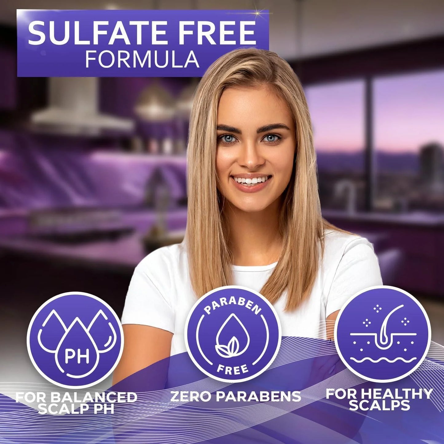 Hard Water Shampoo and Conditioner Set Sulfate Free Hair Care Products For