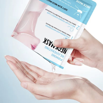 10Pcs SADOER Hyaluronic Acid Neck Mask Collagen Firming Neck Masks Nourishing Brightening Beauty Moisturizing Necks Skin Care