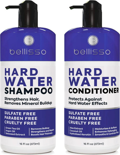 Hard Water Shampoo and Conditioner Set Sulfate Free Hair Care Products For