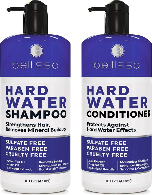 Hard Water Shampoo and Conditioner Set Sulfate Free Hair Care Products For