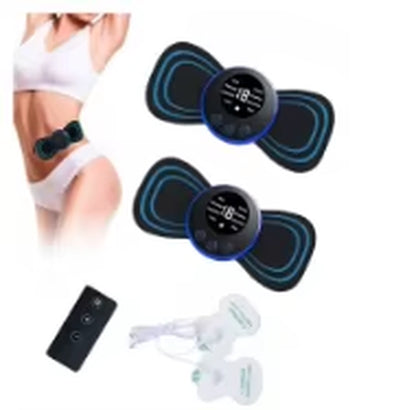 Mini Cervical Spine Patch Remote Control and Portable Massager with Patches for Full Body Massage with Multi-Mode Adjustment