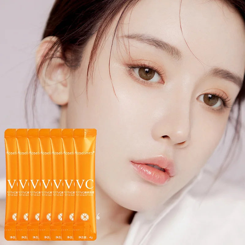 30Pcs Vitamin C Sleeping Masks Beauty Face Moisturizing Skin Rejuvenation Firming Disposable No-Wash Facial Mask for Face Care