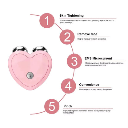 Facial Massager Microcurrent Face Lifting Machine Roller Skin Tightening Rejuvenation Beauty Charging Facial anti Wrinkle