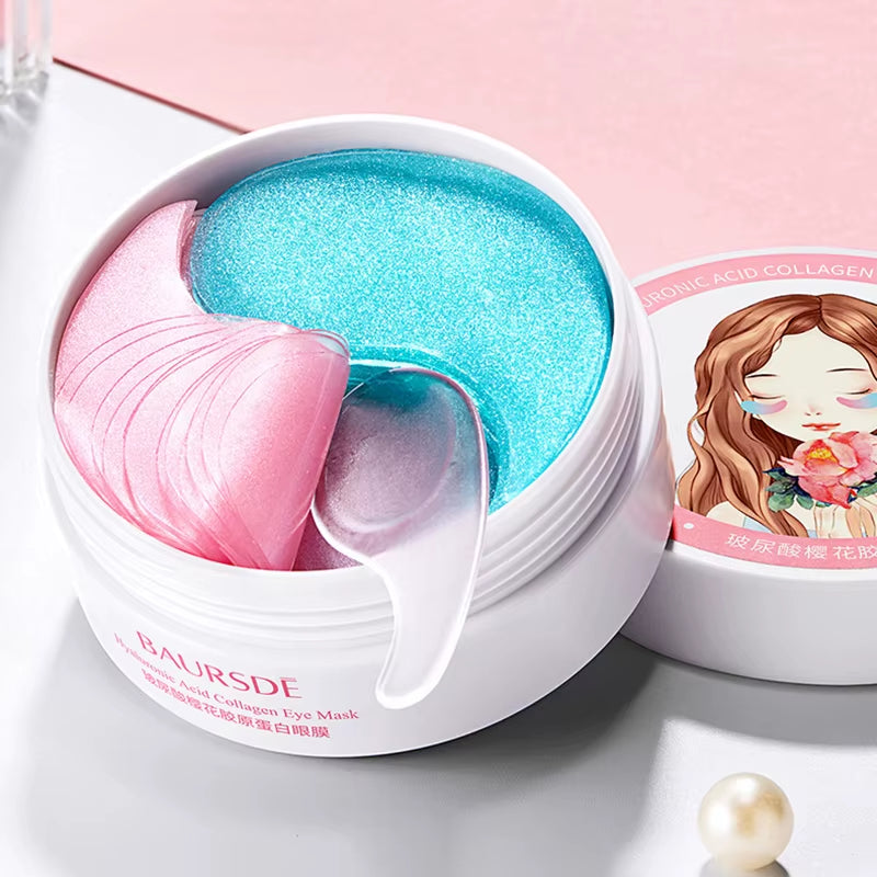 60Pcs Gold Crystal Collagen Eye Mask Beauty Moisturizing Firming anti Dark Circles Eyes Bags Removal Eyes Care Eye Patches